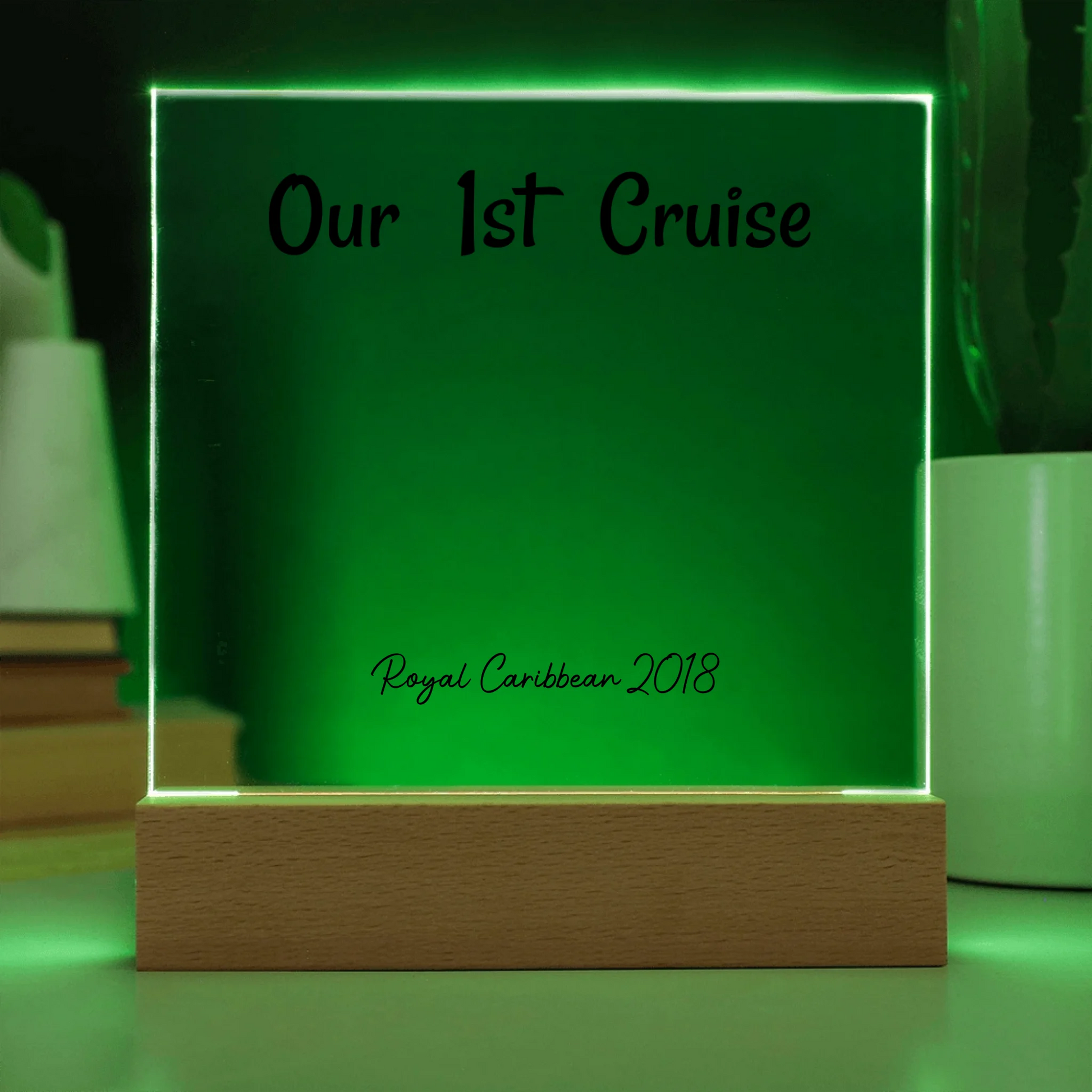 Acrylic Square with LED Base 7