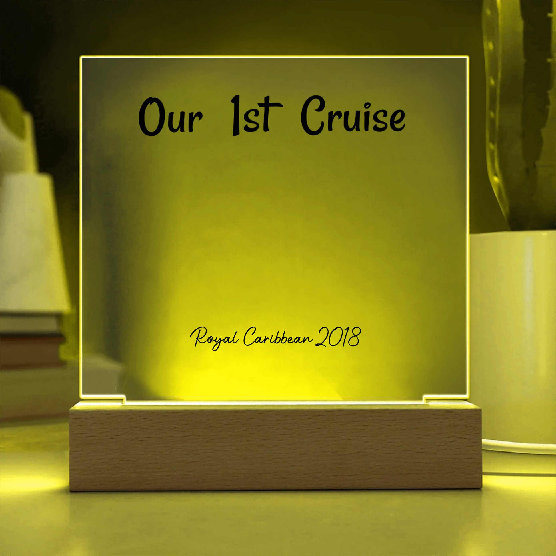 Acrylic Square with LED Base 13