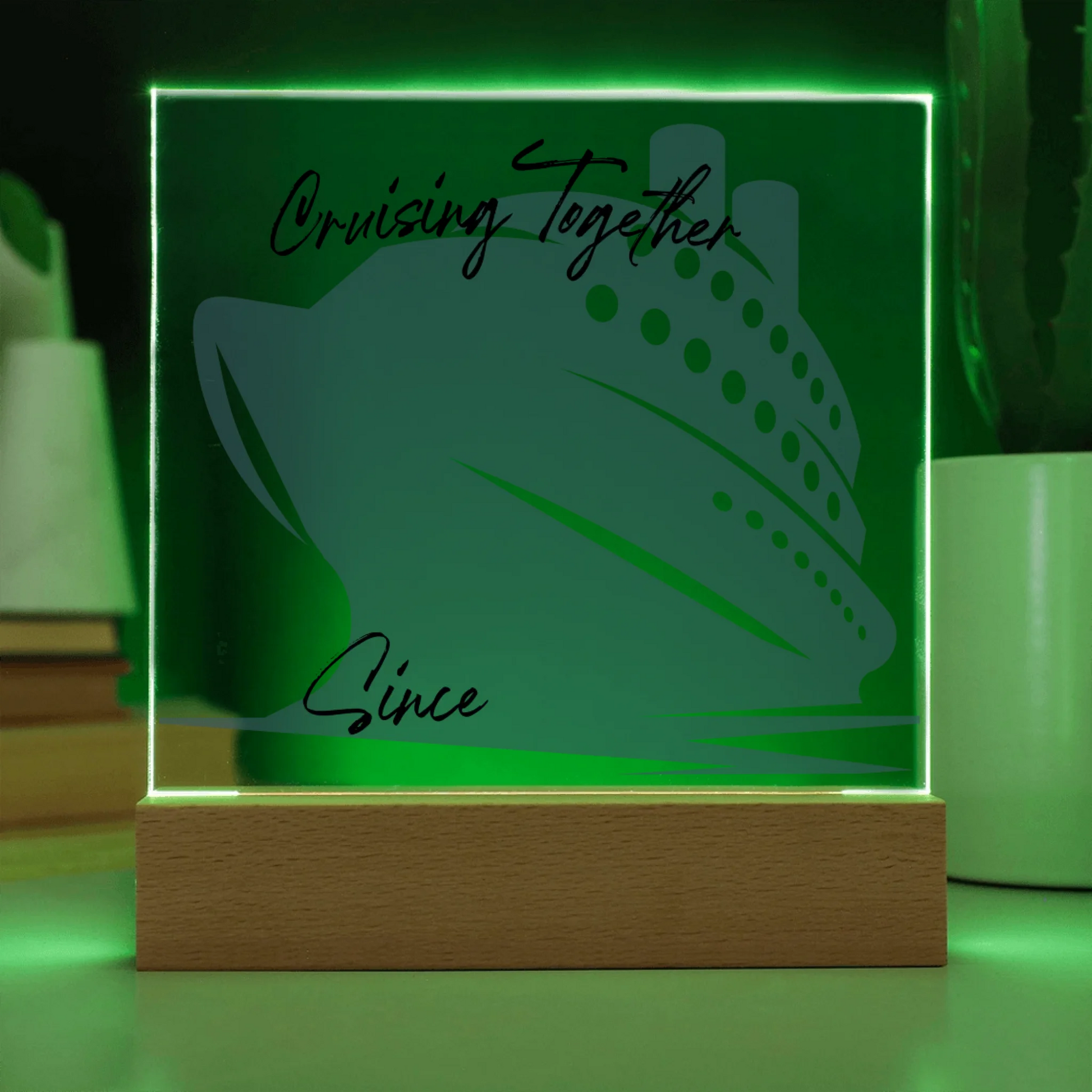 Acrylic Square with LED Base 7