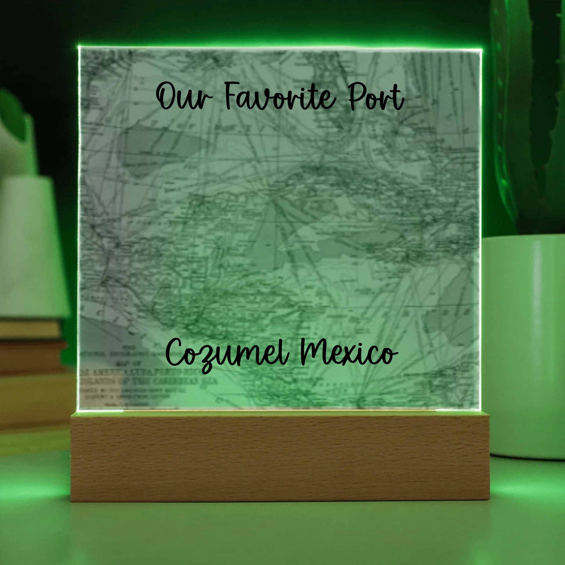 Acrylic Square with LED Base 7