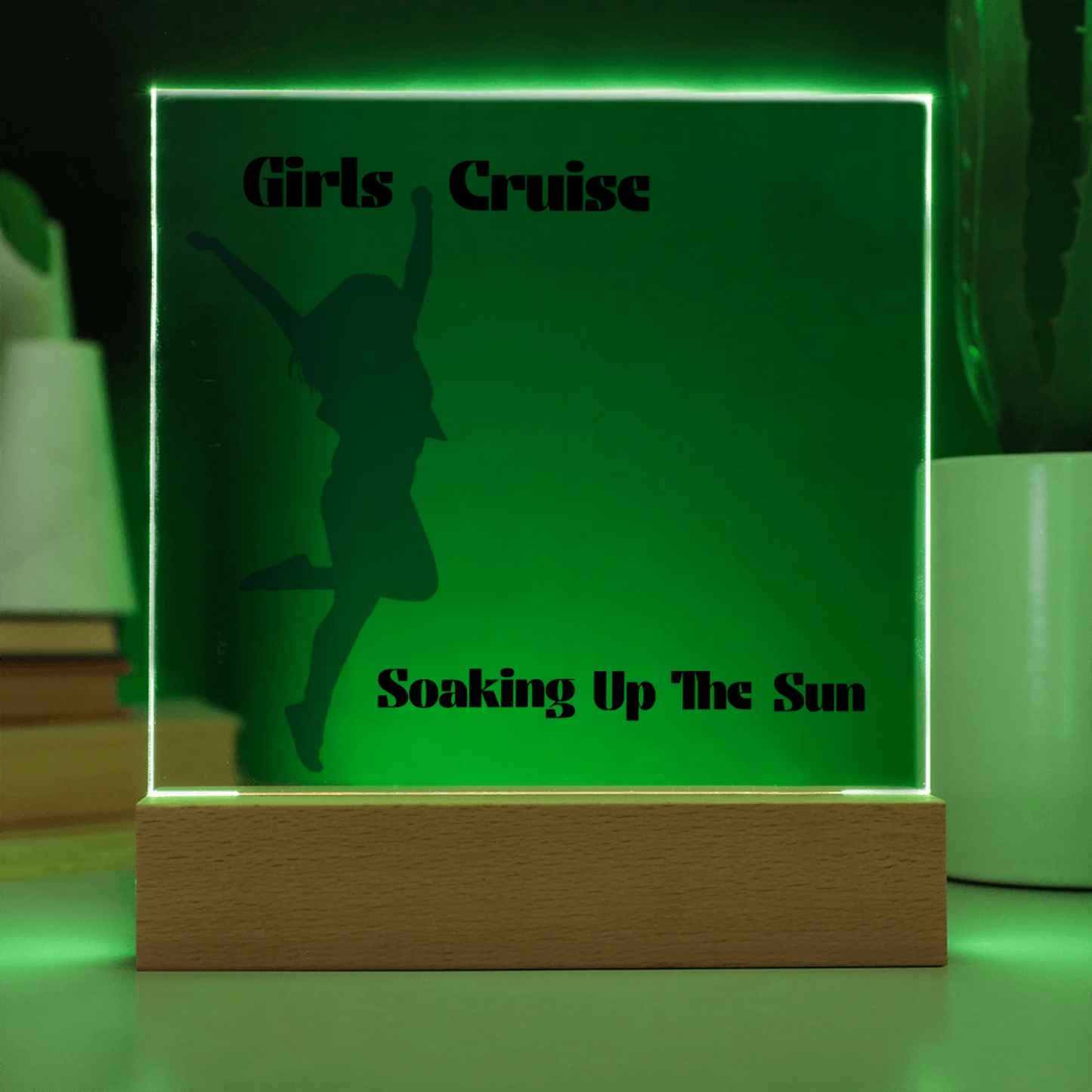 Acrylic Square with LED Base 7