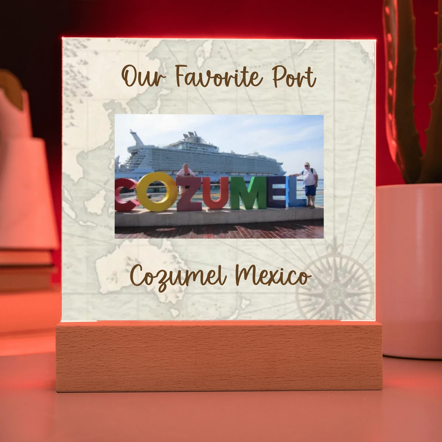 Acrylic Square with LED Base 9