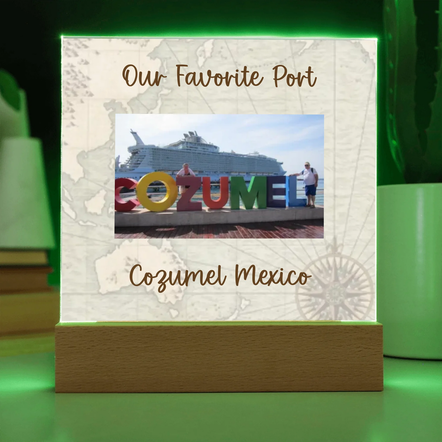 Acrylic Square with LED Base 7