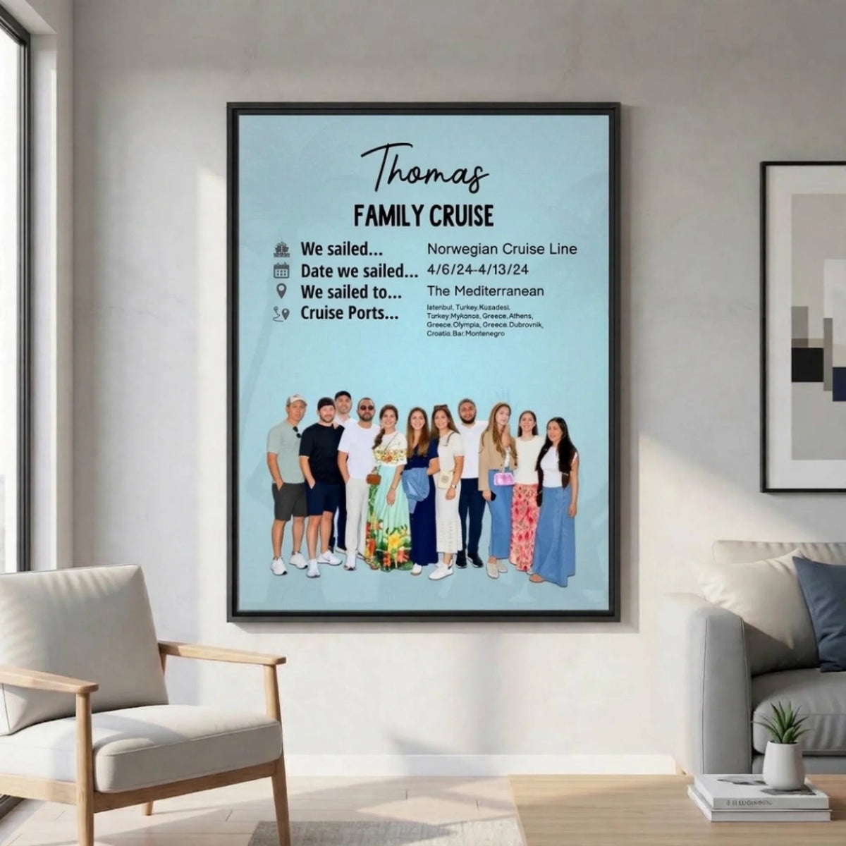 Family Cruise - Personalized Framed Poster (3)