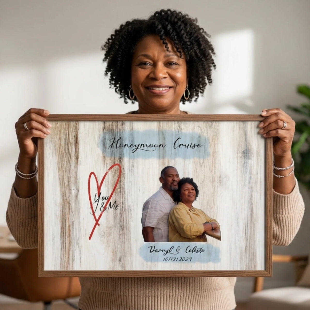 Honeymoon Cruise - Personalized Framed Canvas
