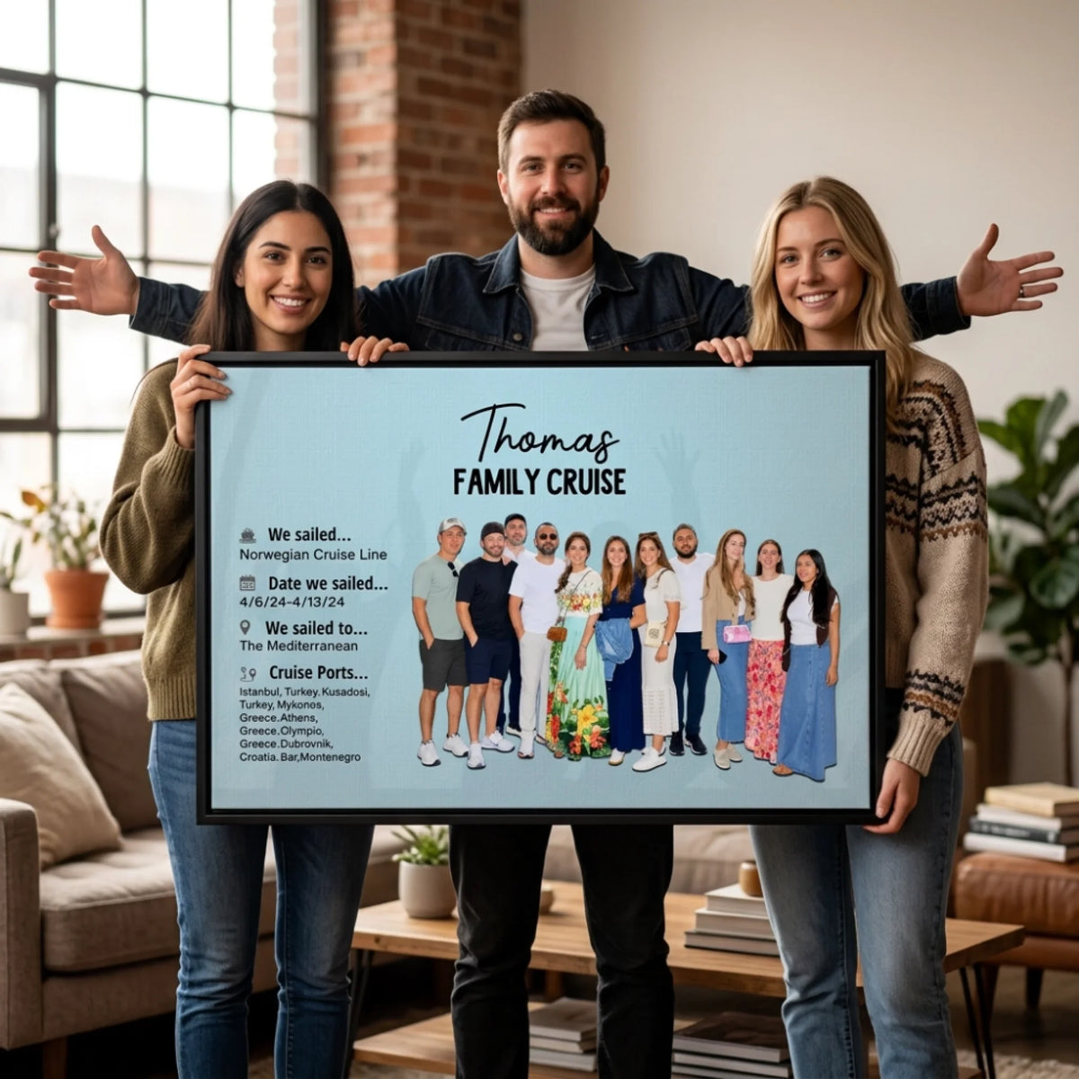 Family Cruise - Personalized Framed Poster