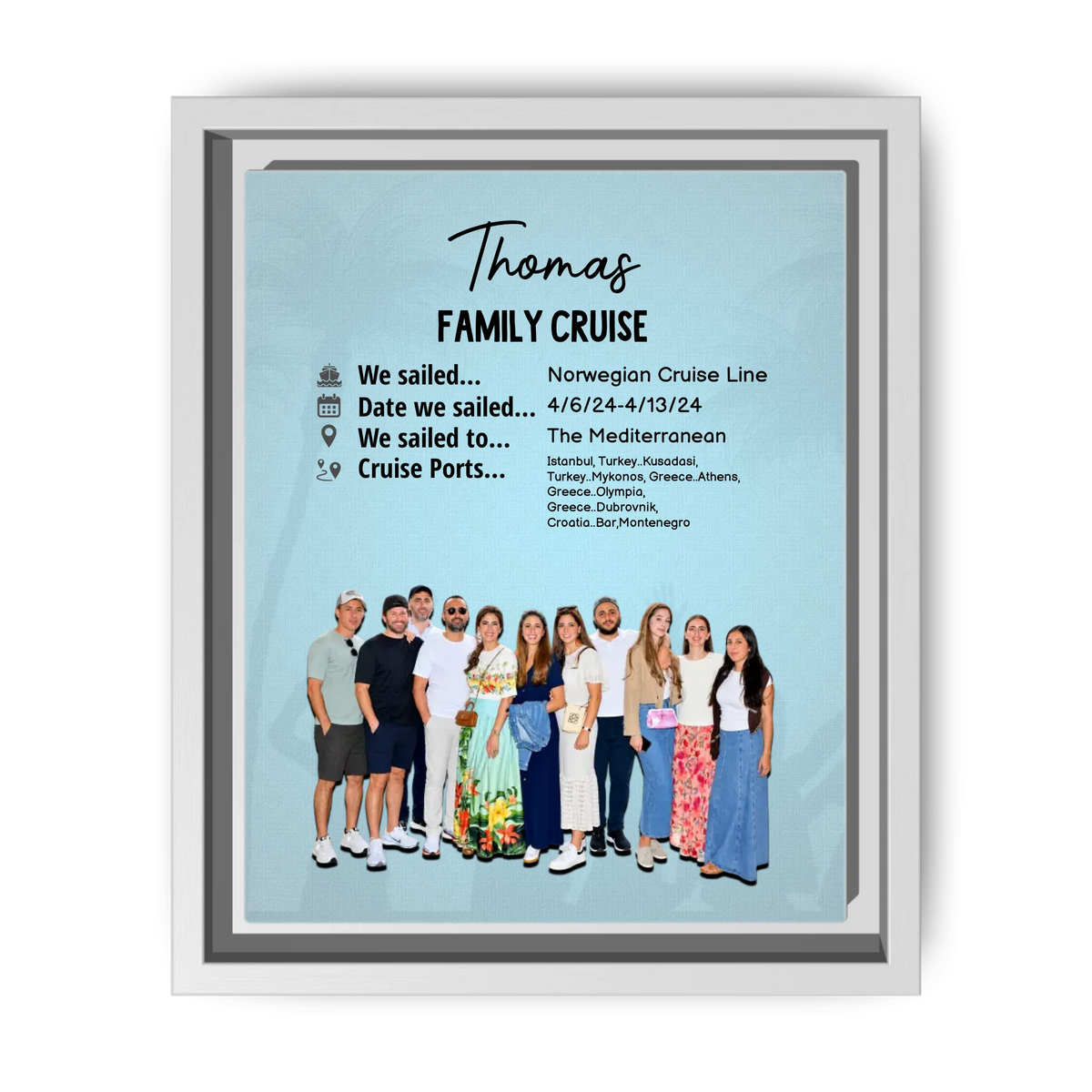 10″ x 8″ (Horizontal), White, 1.25_